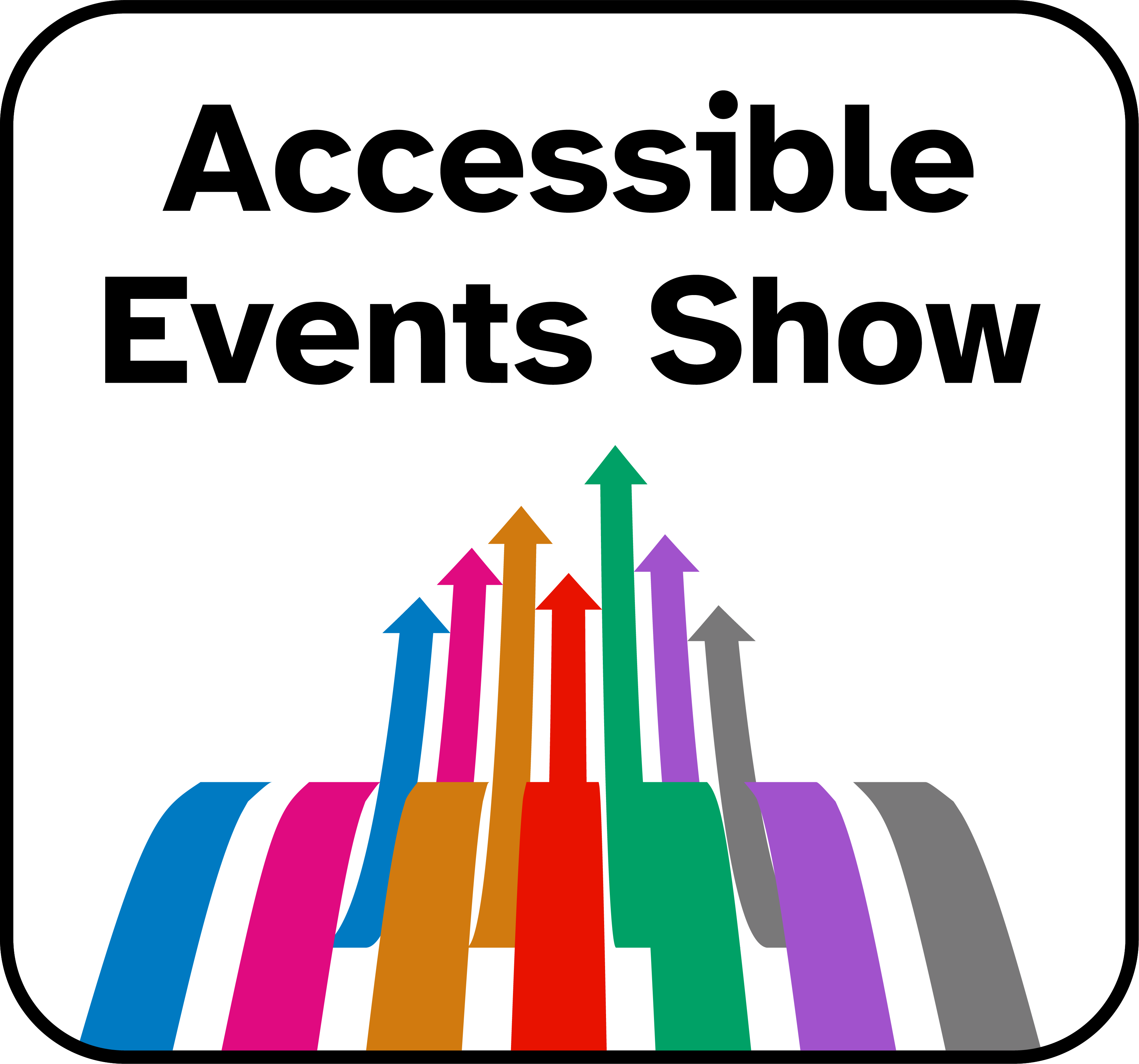 Accessible Events Show stacked logo